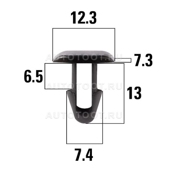 Клипса пластиковая для Lexus, Toyota ОЕМ: 90467-08101. (уплотнитель, теплоизоляция, шумоизоляция, обшивка).