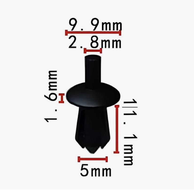 Клипса пластиковая для Alfa Romeo, Audi, BMW, Fiat, Lancia, Mercedes, Seat, Skoda, Volkswagen ОЕМ: A0009903492, 07149807127, 0009903492, 51722681, 51161881149, N10259301, 5116188114. (уплотнитель).